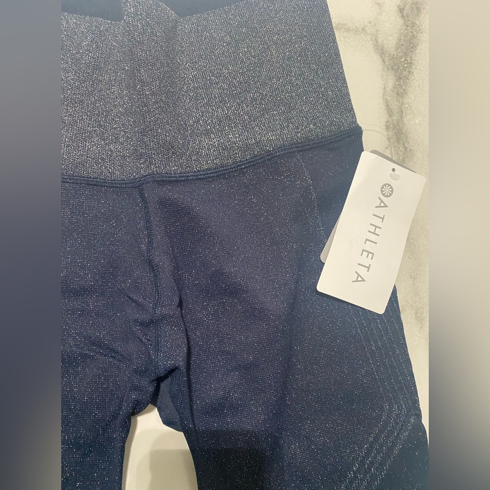 Athleta Navy twilight sparkle navy  Leggings size S - Picture 3 of 8